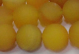 CAG6721 15 inches 10mm round yellow pilates agate beads