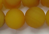 CAG6724 15 inches 16mm round yellow pilates agate beads