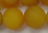 CAG6725 15 inches 18mm round yellow pilates agate beads