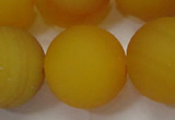 CAG6726 15 inches 20mm round yellow pilates agate beads