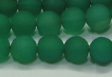 CAG6730 15 inches 8mm round green pilates agate beads