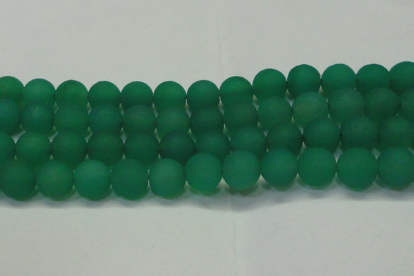 CAG6733 15 inches 14mm round green pilates agate beads