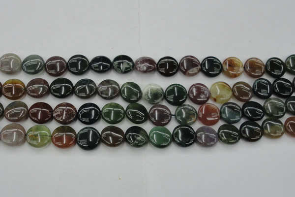 CAG6771 15.5 inches 14mm flat round Indian agate beads wholesale