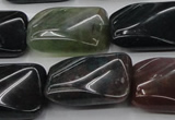 CAG6810 15.5 inches 16*22mm twisted rectangle Indian agate beads