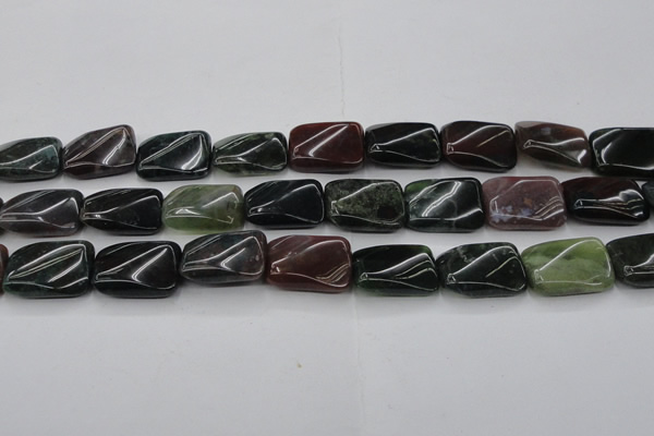 CAG6811 15.5 inches 18*25mm twisted rectangle Indian agate beads