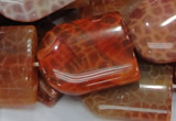 CAG684 15.5 inches 25*30mm freeform natural fire agate beads