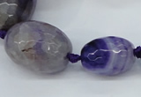 CAG6880 12*14mm - 22*30mm faceted drum dragon veins agate beads