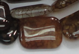 CAG690 15.5 inches 22*30mm rectangle dragon veins agate beads