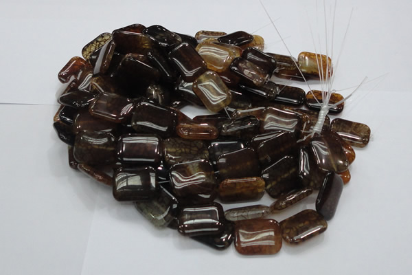 CAG690 15.5 inches 22*30mm rectangle dragon veins agate beads