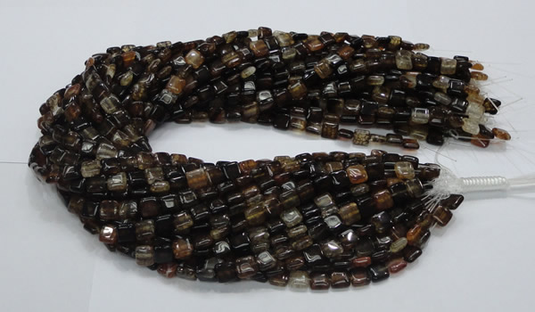 CAG692 15.5 inches 8*8mm square dragon veins agate beads wholesale