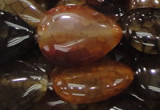 CAG695 15.5 inches 25*32mm flat teardrop dragon veins agate beads