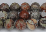 CAG7013 15.5 inches 10mm faceted round ocean agate gemstone beads