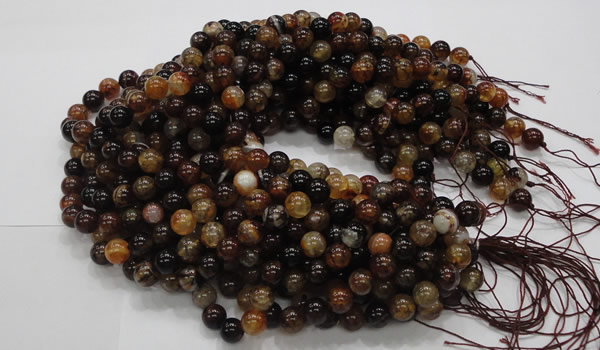 CAG703 15.5 inches 10mm round dragon veins agate beads wholesale