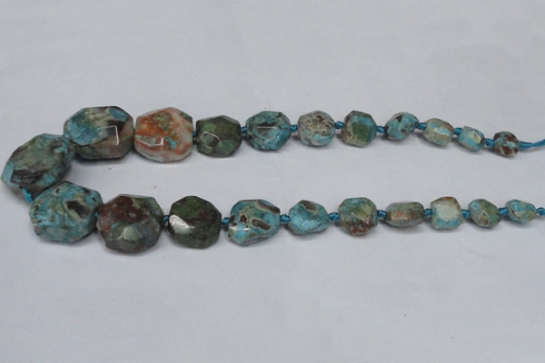 CAG7057 15.5 inches 8*10mm - 20*30mm faceted nuggets ocean agate beads