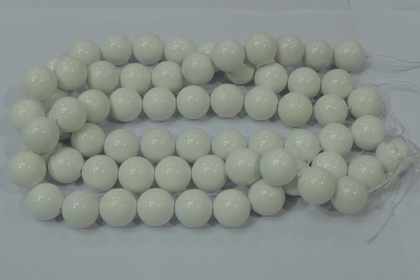 CAG708 15.5 inches 18mm round white agate gemstone beads wholesale