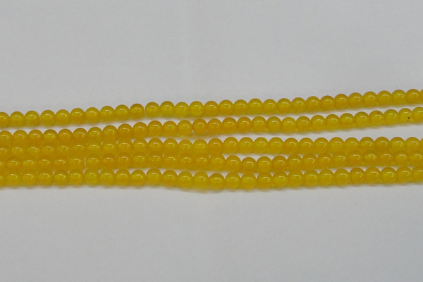 CAG7101 15.5 inches 6mm round yellow agate gemstone beads