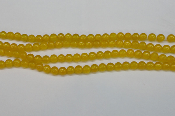 CAG7102 15.5 inches 8mm round yellow agate gemstone beads