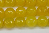 CAG7104 15.5 inches 12mm round yellow agate gemstone beads