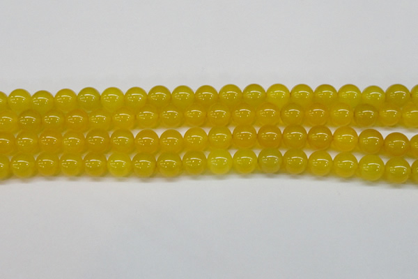 CAG7104 15.5 inches 12mm round yellow agate gemstone beads