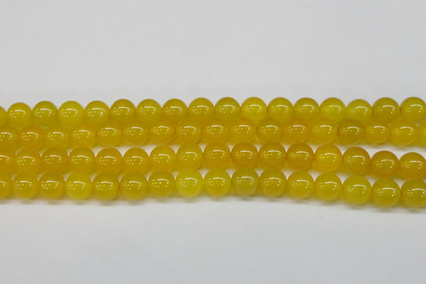 CAG7105 15.5 inches 14mm round yellow agate gemstone beads