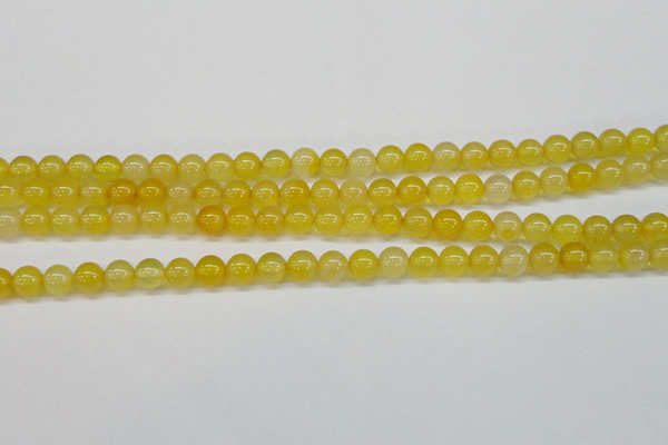 CAG7109 15.5 inches 8mm round yellow agate gemstone beads