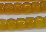 CAG7115 15.5 inches 10*12mm apple-shaped yellow agate gemstone beads