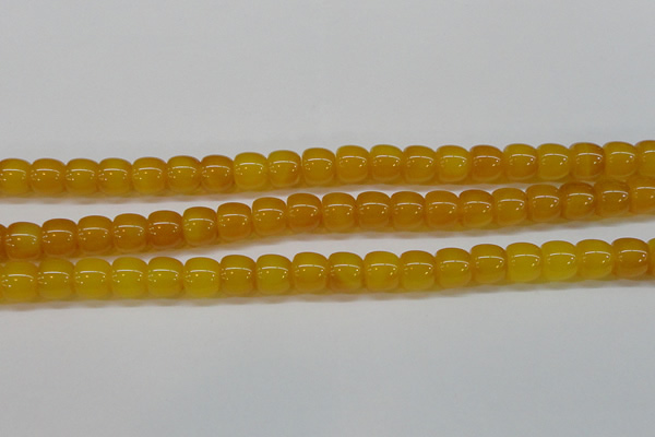 CAG7115 15.5 inches 10*12mm apple-shaped yellow agate gemstone beads