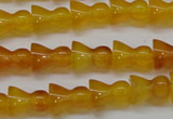 CAG7118 15.5 inches 9*11mm vase-shaped yellow agate gemstone beads