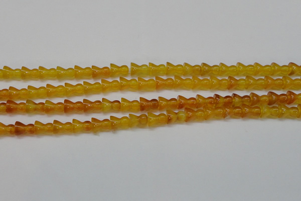 CAG7118 15.5 inches 9*11mm vase-shaped yellow agate gemstone beads