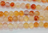 CAG7130 15.5 inches 4mm round red agate gemstone beads