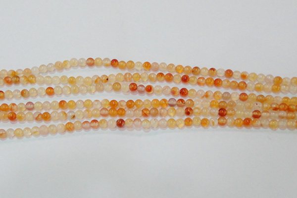 CAG7130 15.5 inches 4mm round red agate gemstone beads