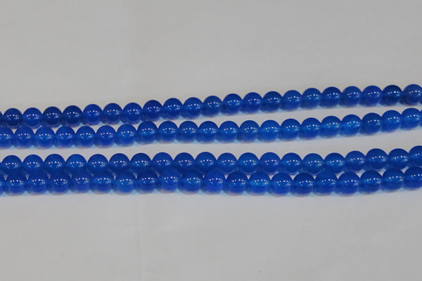 CAG7160 15.5 inches 8mm round blue agate gemstone beads