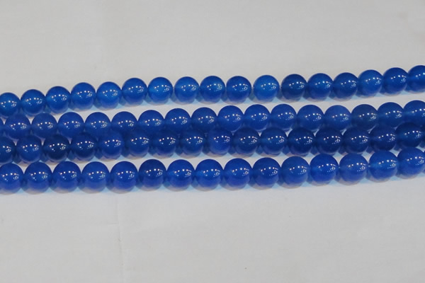 CAG7161 15.5 inches 10mm round blue agate gemstone beads