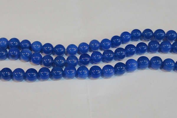 CAG7162 15.5 inches 12mm round blue agate gemstone beads