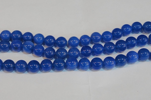 CAG7163 15.5 inches 14mm round blue agate gemstone beads