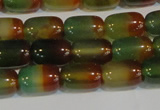 CAG7175 15.5 inches 8*12mm drum rainbow agate gemstone beads