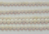 CAG7181 15.5 inches 3mm round white agate gemstone beads