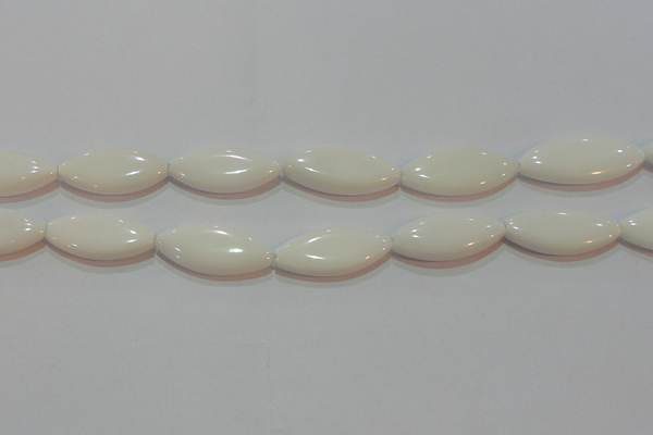 CAG7232 15.5 inches 16*33mm marquise white agate gemstone beads