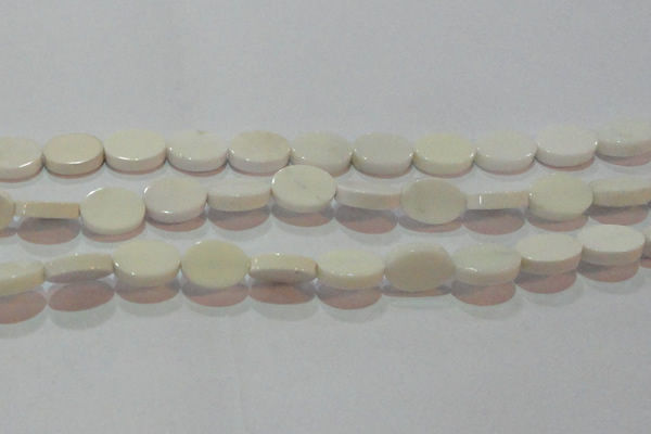 CAG7235 15.5 inches 12*16mm oval white agate gemstone beads