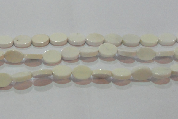 CAG7236 15.5 inches 13*18mm oval white agate gemstone beads