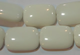 CAG7247 15.5 inches 13*18mm rectangle white agate gemstone beads