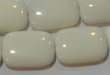 CAG7249 15.5 inches 22*30mm rectangle white agate gemstone beads