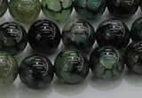 CAG7324 15.5 inches 12mm round dragon veins agate beads wholesale