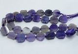 CAG7358 15.5 inches 18*20mm - 20*22mm octagonal dragon veins agate beads