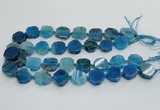 CAG7359 15.5 inches 18*20mm - 20*22mm octagonal dragon veins agate beads