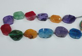 CAG7404 15.5 inches 22*25mm - 25*35mm freeform dragon veins agate beads