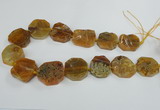 CAG7412 15.5 inches 25*27mm - 30*32mm freeform dragon veins agate beads