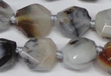 CAG7430 15.5 inches 13*15mm - 15*18mm faceted nuggets Montana agate beads