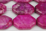 CAG7436 15.5 inches 20*30mm octagonal crazy lace agate beads