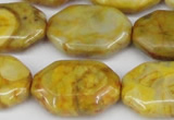 CAG7437 15.5 inches 20*30mm octagonal crazy lace agate beads